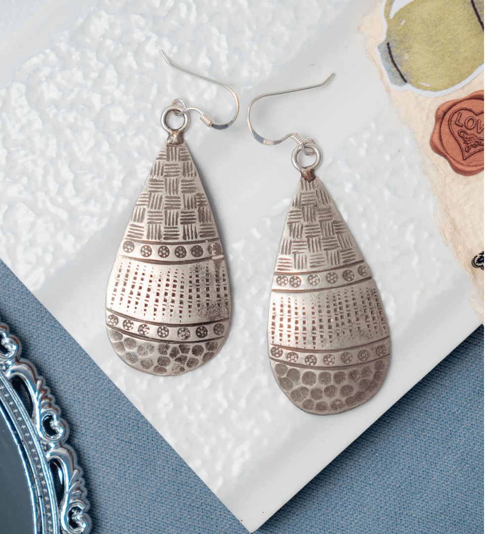 Untitled (980 x 1080 px) (56) Nomad Drops Silver Earring - Image 1