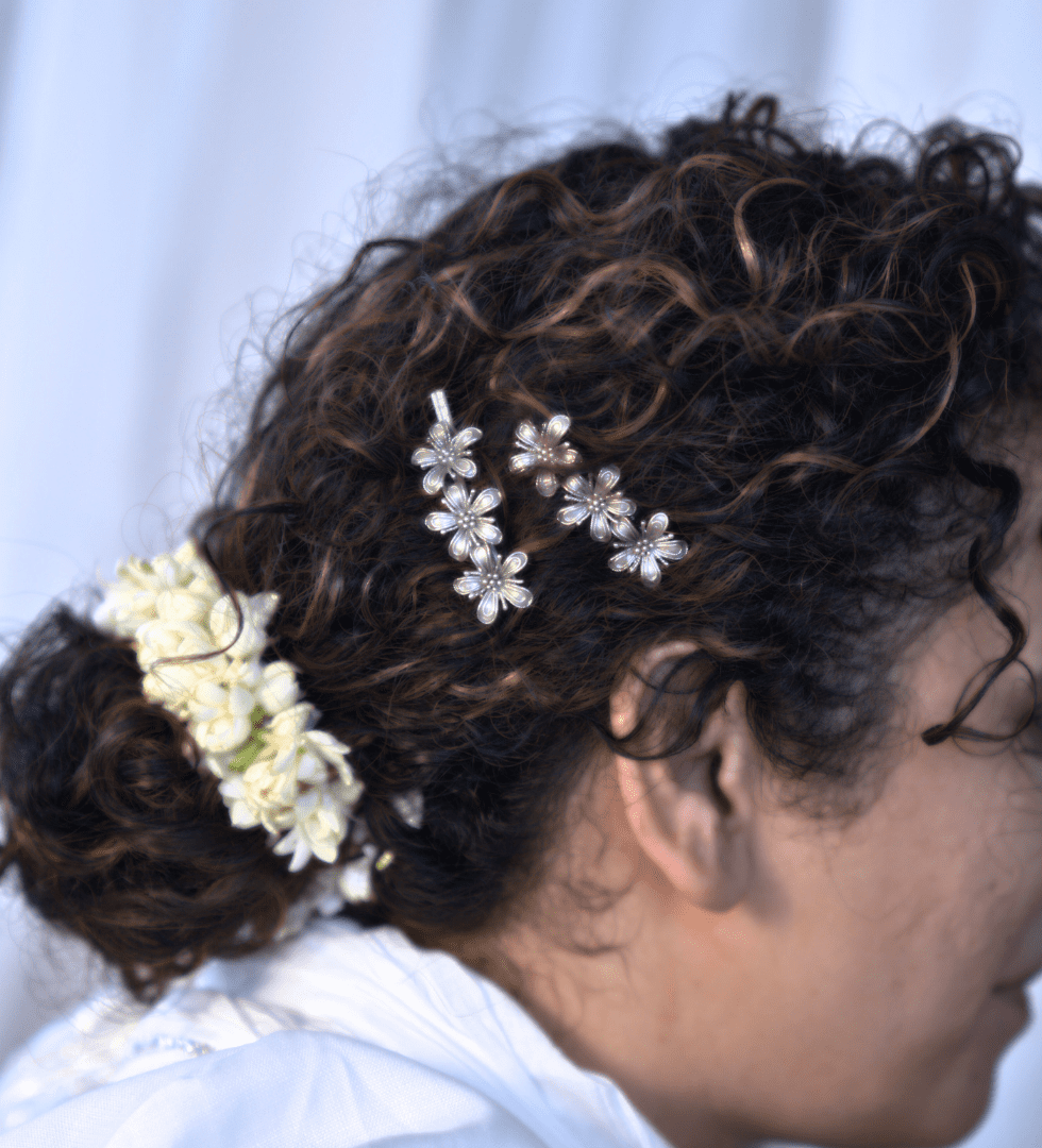 Untitled (980 x 1080 px) (57) Silver Sterling Petals HairPin - Image 1