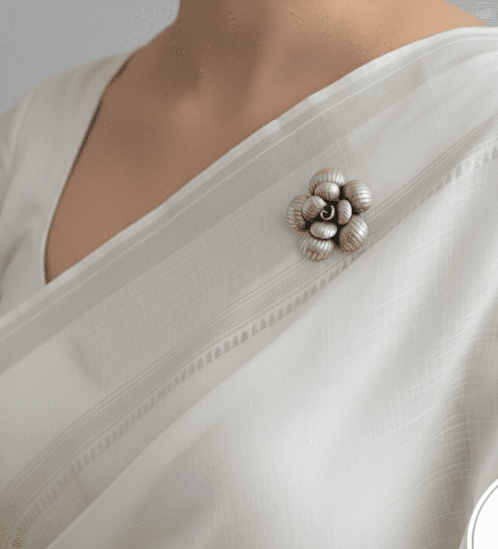 Untitled (980 x 1080 px) (8) Eternal Petal Silver Pendant Brooch - Image 1