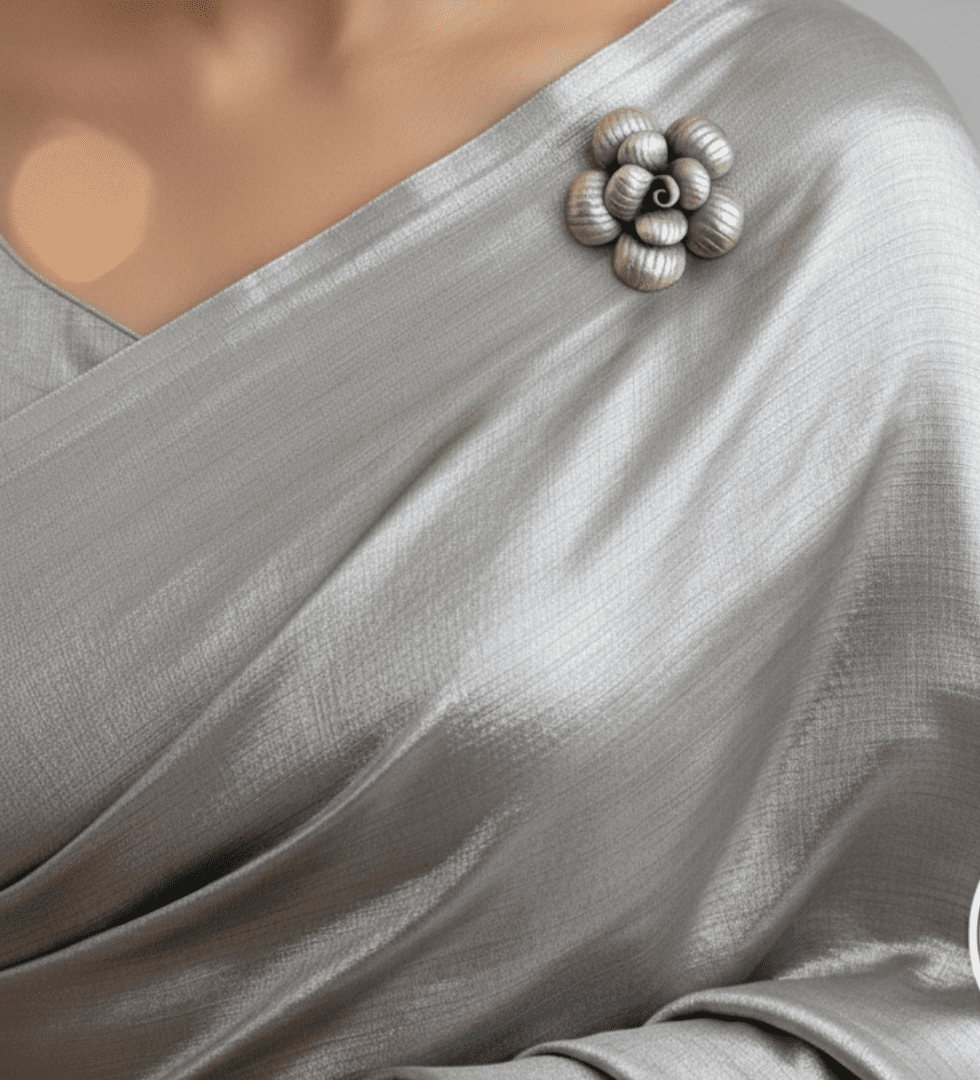 Untitled (980 x 1080 px) (8) Silver Botanica Pendant Silver Brooch - Image 1