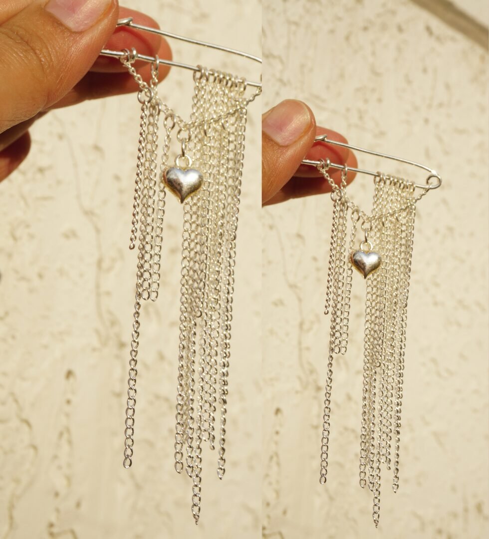 Untitled design (1) Whispered Heart Silver Brooch - Image 1